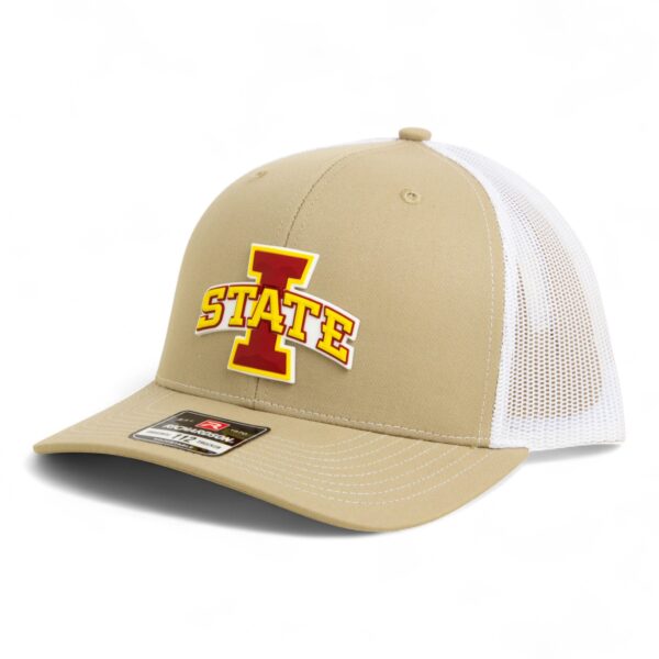 Iowa State Cyclones 3D Snapback Trucker Hat- Tan/ White