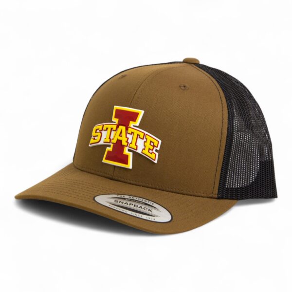 Iowa State Cyclones 3D YP Snapback Trucker Hat- Coyote/ Black