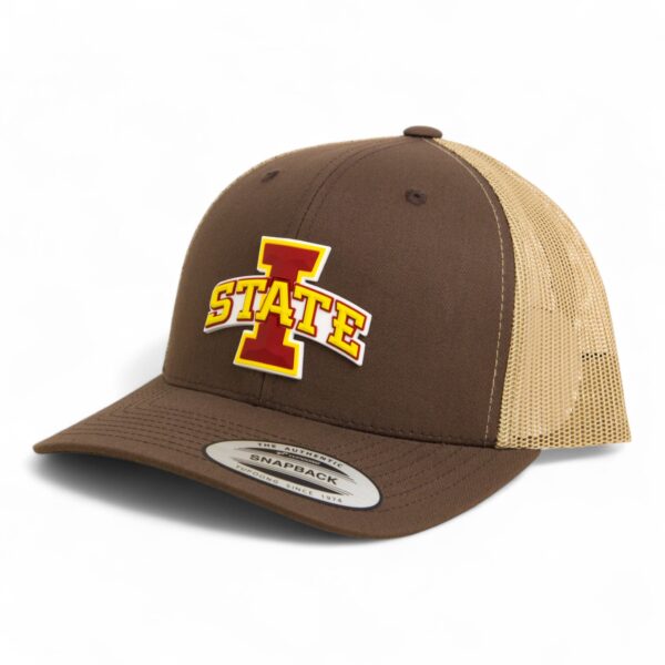 Iowa State Cyclones 3D YP Snapback Trucker Hat- Brown/ Tan