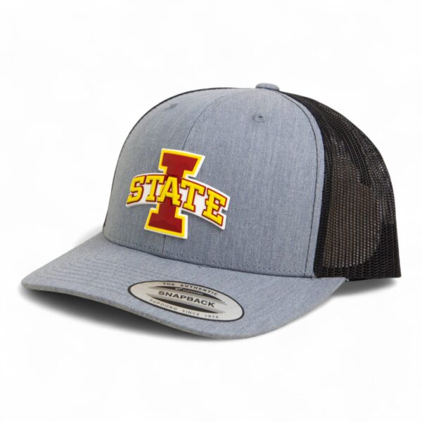 Iowa State Cyclones 3D YP Snapback Trucker Hat- Heather Grey/ Black