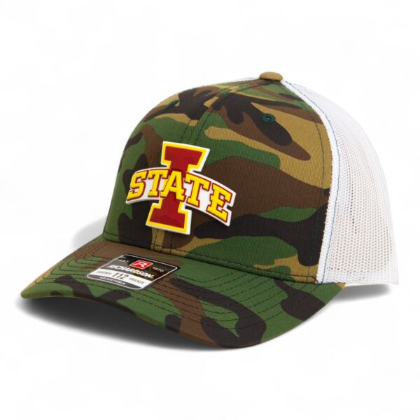 Iowa State Cyclones 3D Snapback Trucker Hat- Army Camo/ White