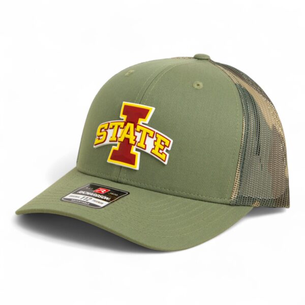 Iowa State Cyclones 3D Snapback Trucker Hat- Loden/ Green Camo