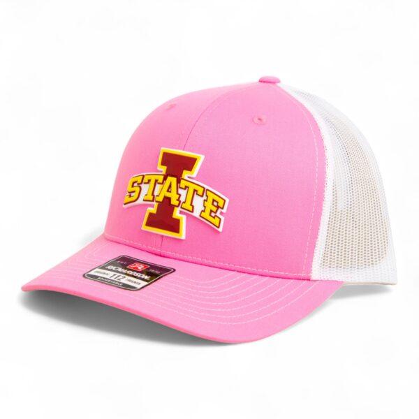 Iowa State Cyclones 3D Snapback Trucker Hat- Pink/ White