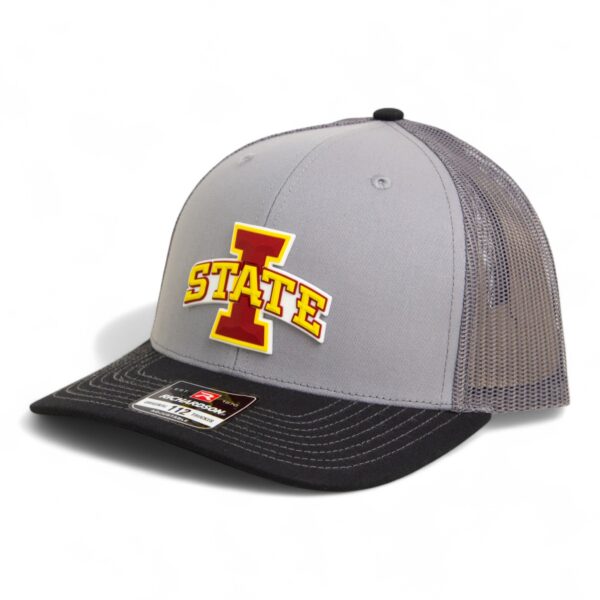 Iowa State Cyclones 3D Snapback Trucker Hat- Grey/ Charcoal/ Black