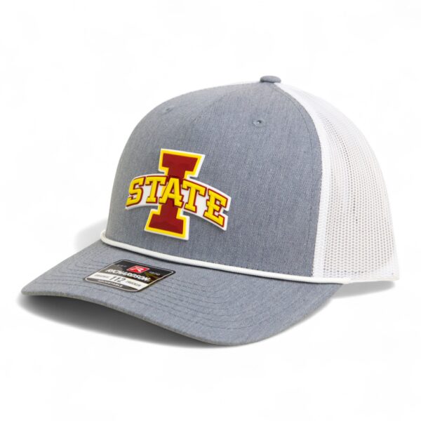 Iowa State Cyclones 3D Snapback Trucker Rope Hat- Heather Grey/ White