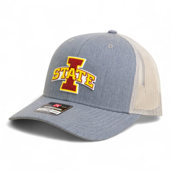 Iowa State Cyclones 3D Snapback Trucker Hat- Heather Grey/ Light Grey