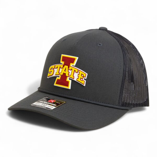 Iowa State Cyclones 3D Snapback Trucker Rope Hat- Charcoal