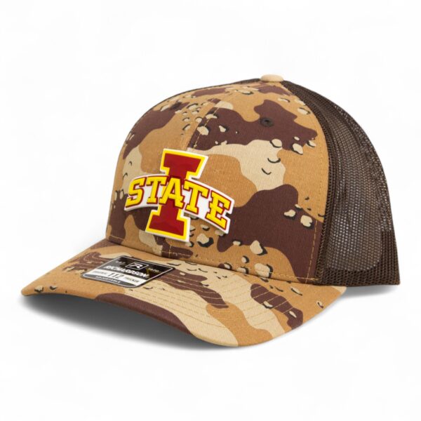 Iowa State Cyclones 3D Snapback Trucker Hat- Desert Camo/ Brown