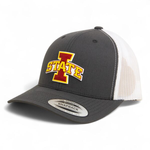 Iowa State Cyclones 3D YP Snapback Trucker Hat- Charcoal/ White