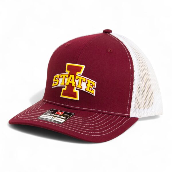Iowa State Cyclones 3D Snapback Trucker Hat- Cardinal/ White