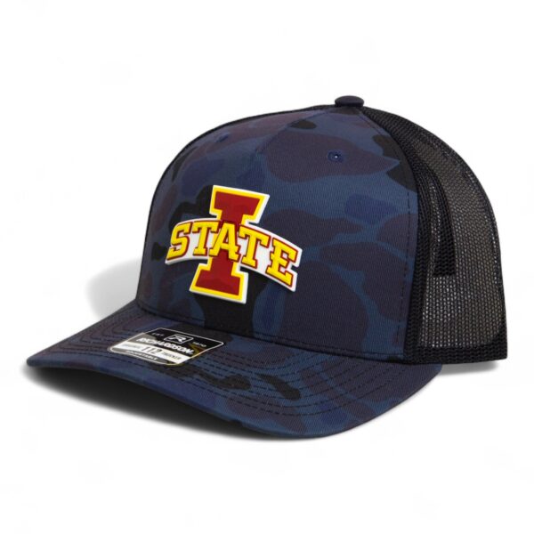 Iowa State Cyclones 3D Snapback Trucker Hat- Admiral Duck Camo/ Black