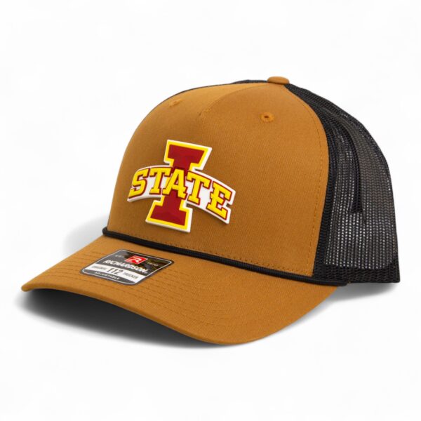 Iowa State Cyclones 3D Snapback Trucker Rope Hat- Caramel/ Black
