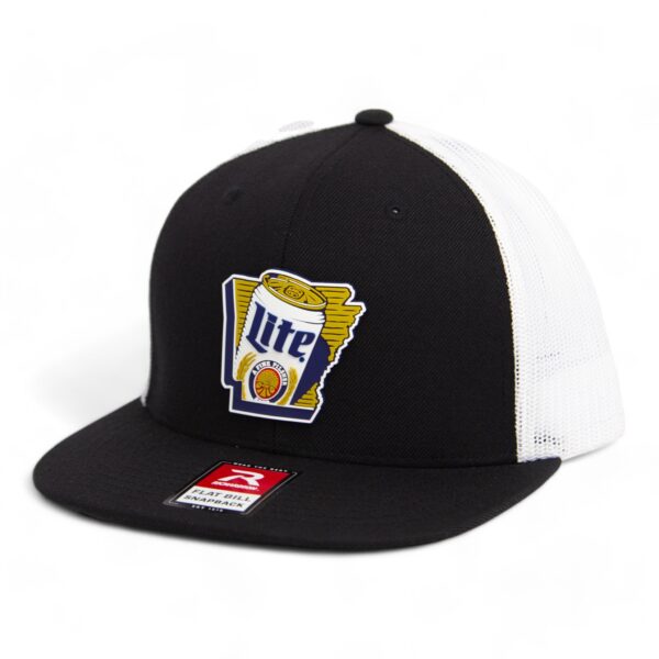 It's Miller Time Arkansas 3D Wool Blend Flat Bill Hat- Black/ White