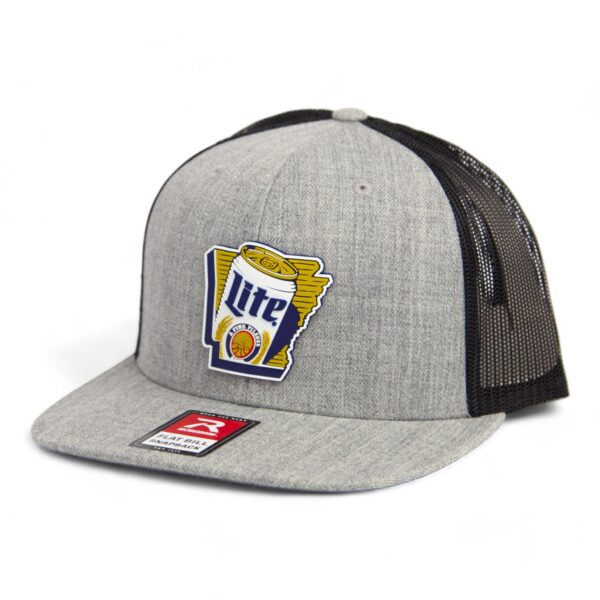 It's Miller Time Arkansas 3D Wool Blend Flat Bill Hat- Heather Grey/ Black