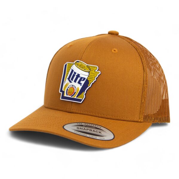 It's Miller Time Arkansas 3D YP Snapback Trucker Hat- Carmel
