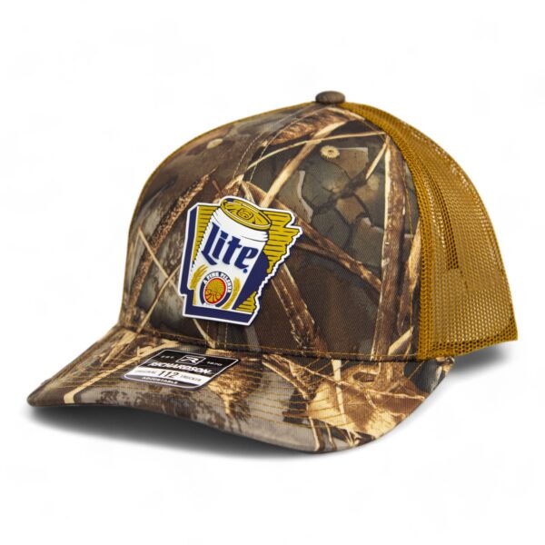 It's Miller Time Arkansas 3D Snapback Trucker Hat- Realtree Max 7/ Buck