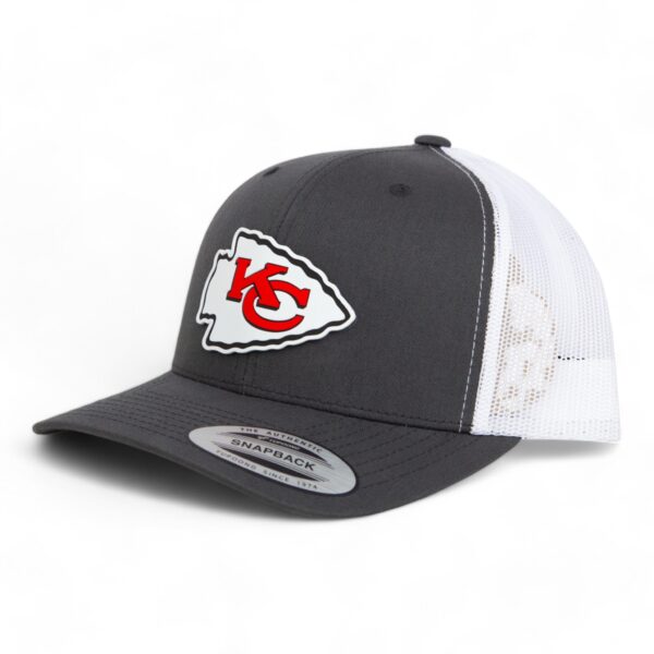 Kansas City Chiefs 3D YP Snapback Trucker Hat- Charcoal/ White