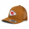 Kansas City Chiefs 3D YP Snapback Trucker Hat- Caramel