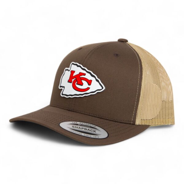 Kansas City Chiefs 3D YP Snapback Trucker Hat- Brown/ Tan