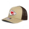 Kansas City Chiefs 3D Snapback Trucker Hat- Tan/ Coffee