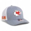 Kansas City Chiefs Super Bowl LIX 3D Snapback Trucker Hat- Heather Grey/ White