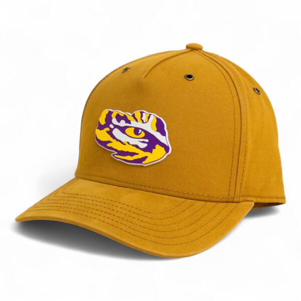 LSU Tiger Eye 3D Snapback Canvas Hat- Wheat