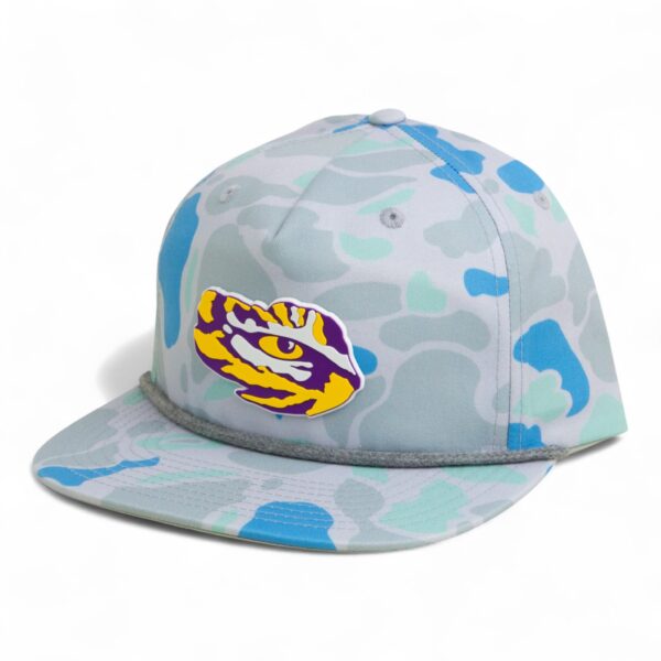 LSU Tiger Eye 3D Umpqua Rope Hat- Saltwater Duck Camo/ Charcoal