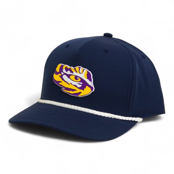 LSU Tiger Eye 3D Five Panel Classic Rope Hat- Navy/ White