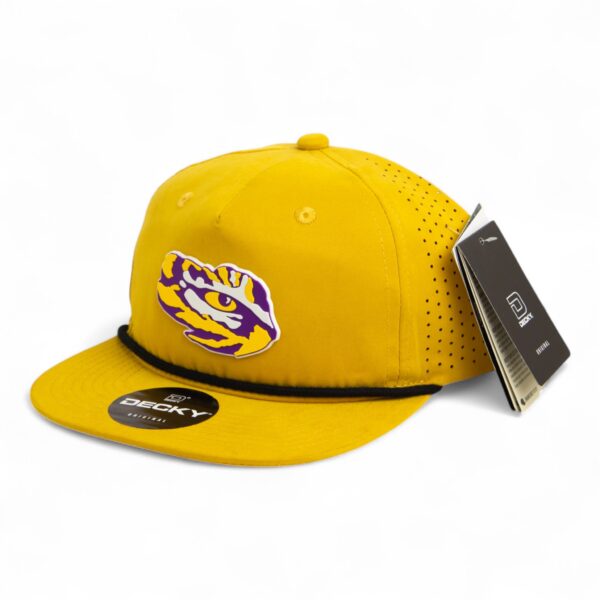 LSU Tiger Eye 3D Perforated Rope Hat- Biscuit/ Black