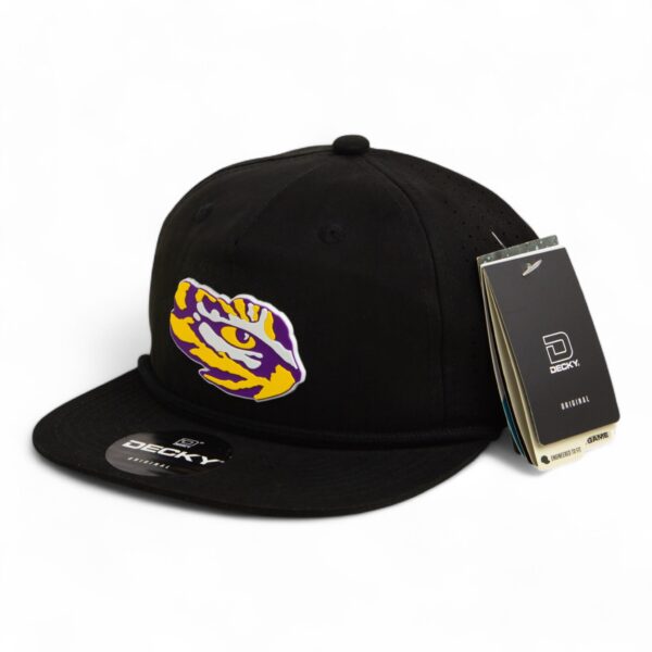 LSU Tiger Eye 3D Perforated Rope Hat- Black