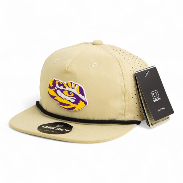 LSU Tiger Eye 3D Perforated Rope Hat- Birch/ Black