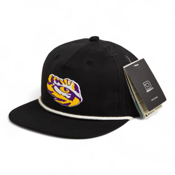 LSU Tiger Eye 3D Perforated Rope Hat- Black/ White