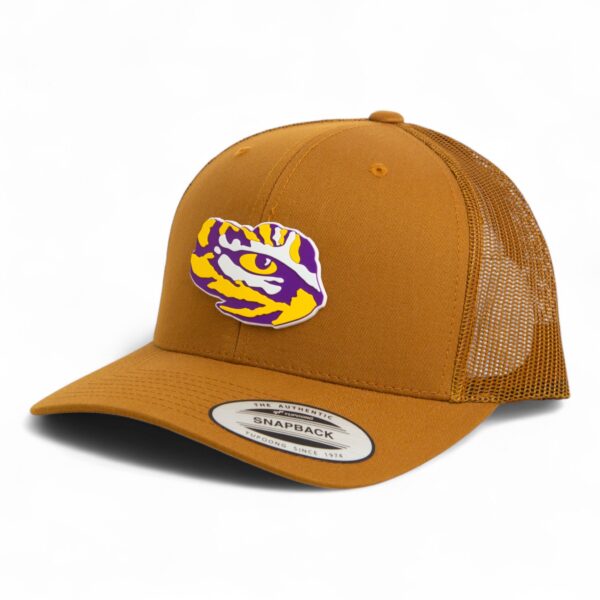 LSU Tiger Eye 3D YP Snapback Trucker Hat- Caramel