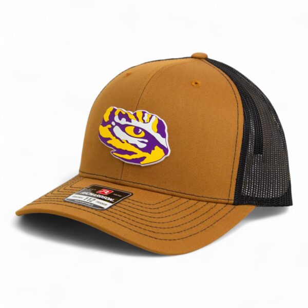 LSU Tiger Eye 3D Snapback Trucker Hat- Caramel/ Black