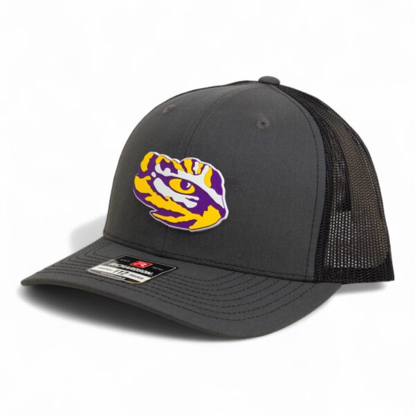 LSU Tiger Eye 3D Snapback Trucker Hat- Charcoal/ Black