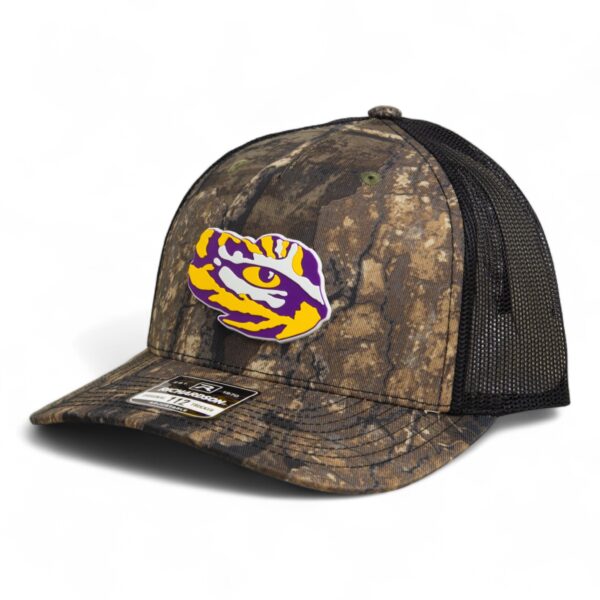 LSU Tiger Eye 3D Snapback Trucker Hat- Realtree Timber/ Black