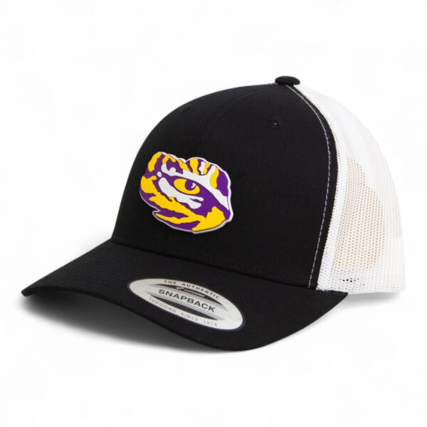 LSU Tiger Eye 3D YP Snapback Trucker Hat- Black/ White