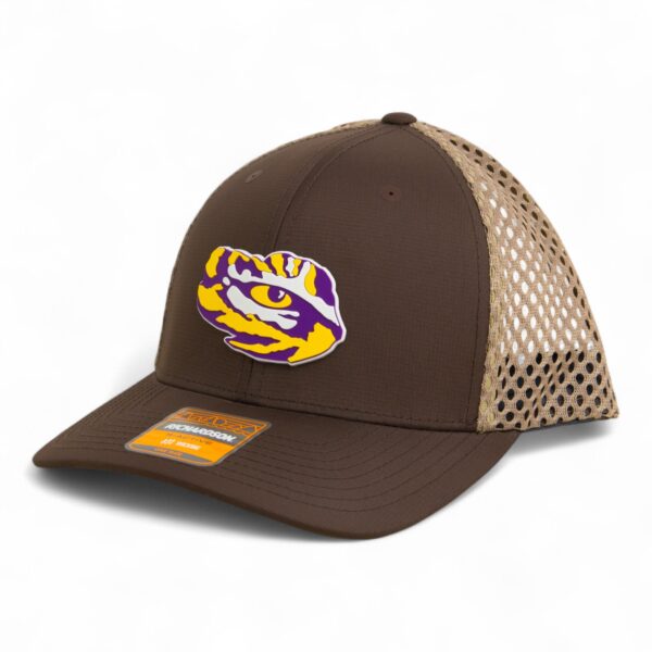 LSU Tiger Eye 3D Snapback Tilikum Trucker Hat- Brown/ Tan