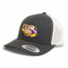 LSU Tiger Eye 3D YP Snapback Trucker Hat- Charcoal/ White