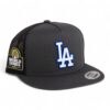 LA Dodgers 2024 World Series 3D YP Snapback Flat Bill Trucker Hat White- Charcoal/ Black