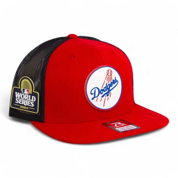 Los Angeles Dodgers 2024 World Series 3D Wool Blend Flat Bill Hat- Red/ Black