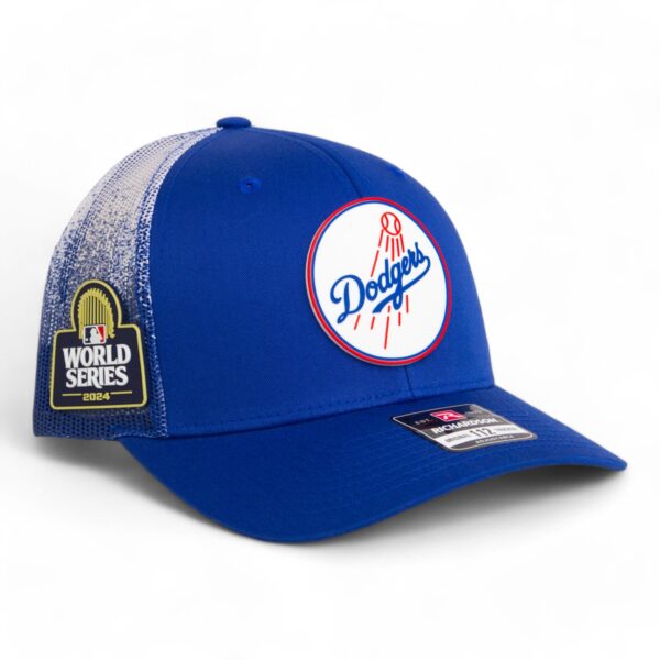 Los Angeles Dodgers 2024 World Series Snapback Trucker Hat- Royal Fade
