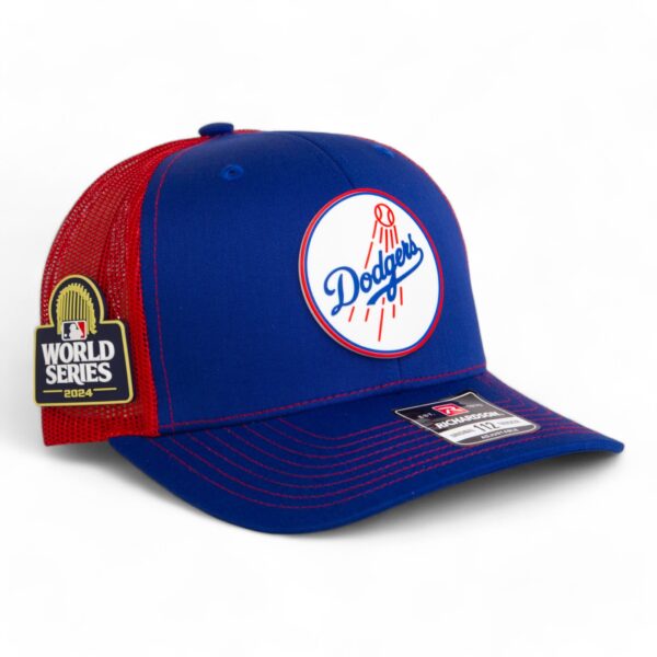 Los Angeles Dodgers 2024 World Series Snapback Trucker Hat- Royal/ Red