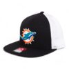 Miami Dolphins 3D Wool Blend Flat Bill Hat- Black/ White