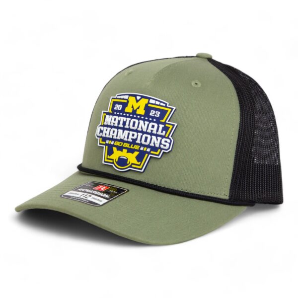 Michigan Wolverines College Football National Champions 3D Snapback Trucker Rope Hat- Loden/ Black