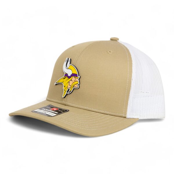 Minnesota Vikings 3D Snapback Trucker Hat- Tan/ White