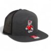 NC State Wolfpack Strutting Wolf 3D Snapback Seven-Panel Flat Bill Trucker Hat- Charcoal/ Black