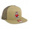 NC State Wolfpack Strutting Wolf 3D Snapback Seven-Panel Flat Bill Trucker Hat- Pale Loden