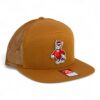 NC State Wolfpack Strutting Wolf 3D Snapback Seven-Panel Flat Bill Trucker Hat- Caramel