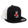 NC State Wolfpack Strutting Wolf 3D YP Snapback Flat Bill Trucker Hat- Black/ White